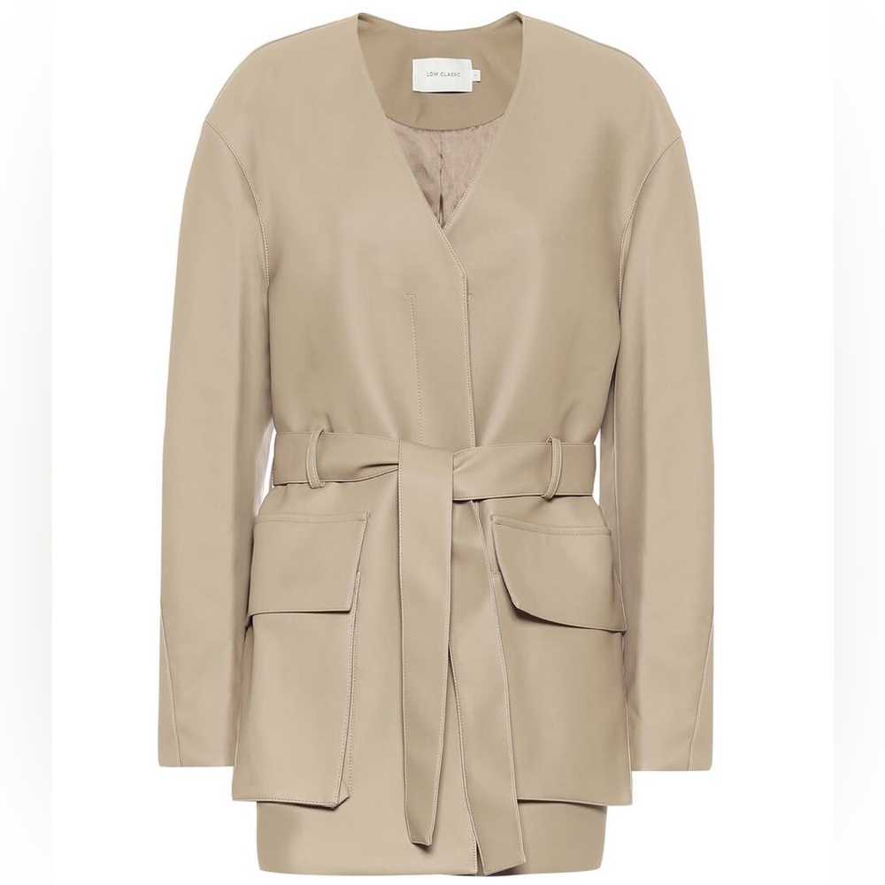 LOW CLASSIC Faux leather jacket | Beige | S